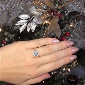 Moissanite engagement ring